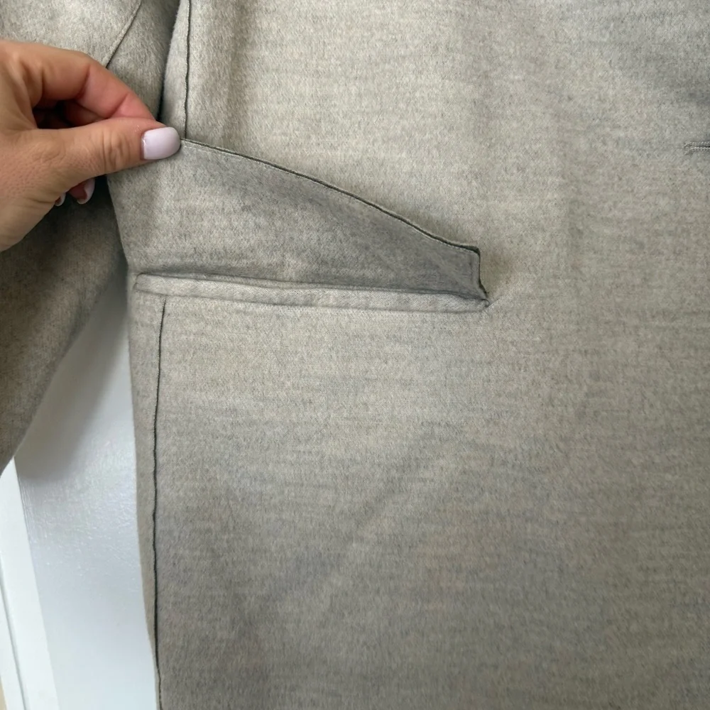 Zara Soft Turn-Down Collar Jacket Mink Marl Size Medium